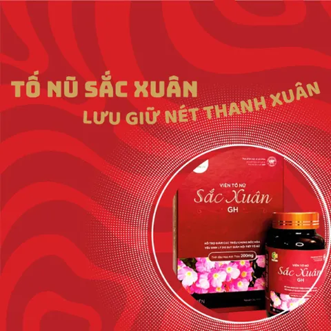 Viên Tố Nữ Sắc Xuân GH Gia Hưng Hỗ Trợ Sức Khỏe Tăng Cường Nội Tiết Tố Nữ Cho Phái Đẹp Hộp 30 Viên