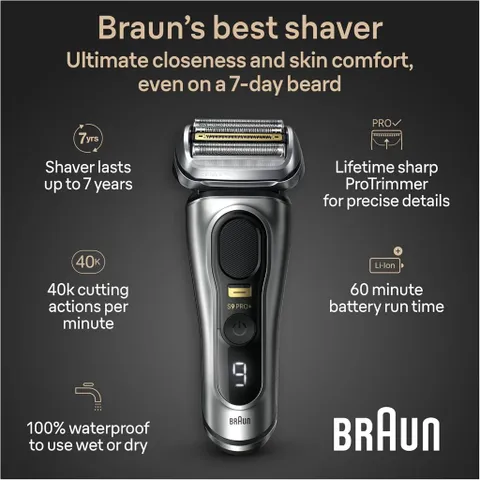 Máy cạo râu điện Braun Series 9 Pro 9517S/9419S Wet & Dry | Made In Germany