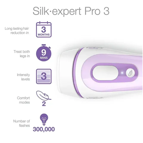 Máy Triệt Lông Cao Cấp Braun Silk Expert Pro 3 - Chính Hãng, Bảo Hành 22 Tháng