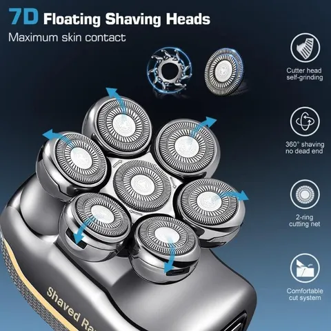 Máy Cạo Trọc Cao Cấp Đa Năng Men's Shaver RQ 7900 | Cạo Trọc, Cắt Tóc, Cạo Râu, Tỉa Lông Mũi Men's Shaver RQ 7900 7D...