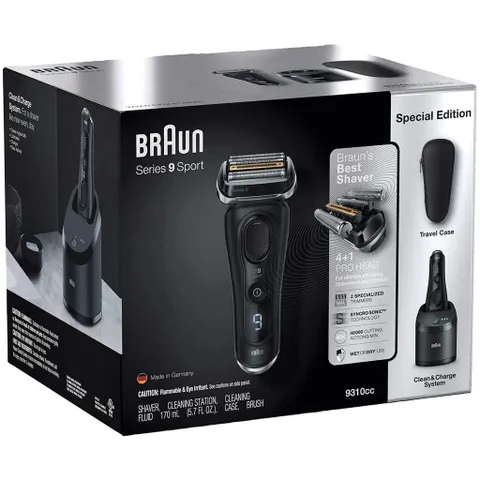 Máy Cạo Râu Cao Cấp Braun Series 9 9310CC Black - Made in Germany