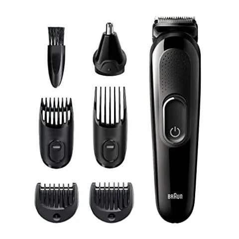 Tông Đơ Cắt Tóc, Cạo Râu Đa Năng Braun 6 in 1, Tỉa Lông Mũi