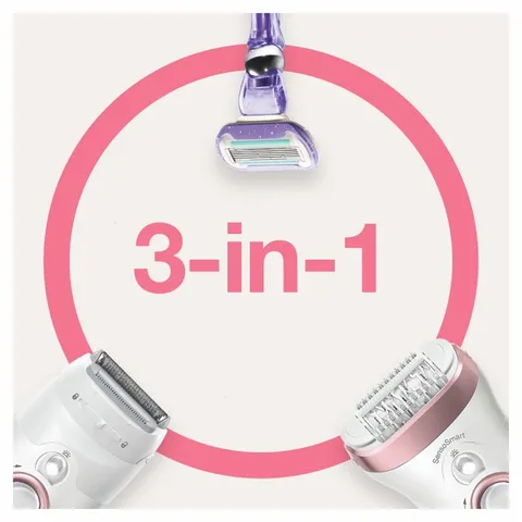 Máy Nhổ Lông, Cạo Lông, Tẩy Lông, Braun Silk·épil 9 - 7 phụ kiện SES 9-870