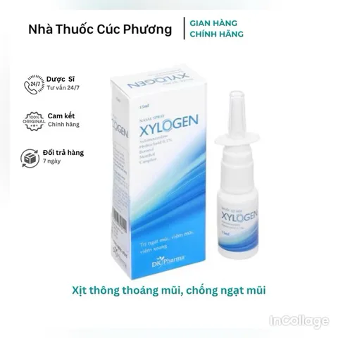 Dung dịch xịt mũi XYLOGEN Dược Khoa - Giúp thông thoáng mũi (lọ 15ml)