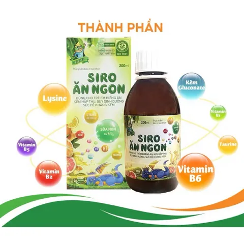 Siro Ăn Ngon 60ml Giúp Trẻ Ngon Miệng, Tăng Cường Hấp Thu Dinh Dưỡng-DK Pharma