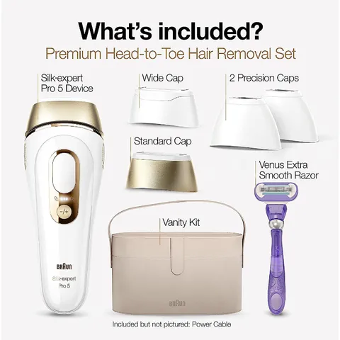 HỆ THÔNG MÁY TRIỆT LÔNG BRAUN SILK·EXPERT PRO 5 PL5347 THẾ HỆ MỚI NHẤT, 4 ĐẦU CHÍNH XÁC