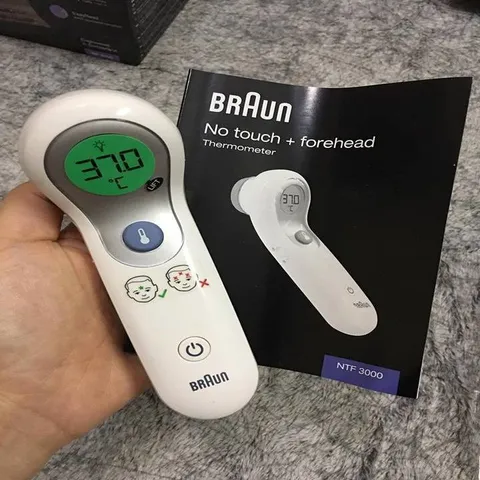 Nhiệt kế điện tử đo Trán Braun NTF3000 | Không chạm, nhiệt kế cảm ứng Braun Thermometer NTF3000