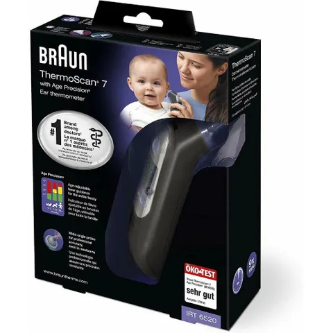 Nhiệt kế đo tai Braun ThermoScan 7 IRT6520  | Chính hãng của Đức | Bảo Hành 12 Tháng