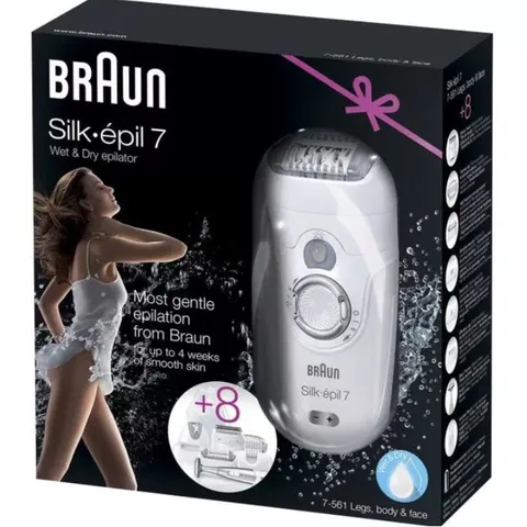 Máy Nhổ, Tẩy Lông Bikini Braun Silk-épil 7, Model: SE7-441,  561, 521 body & face wet & dry, Chính Hãng