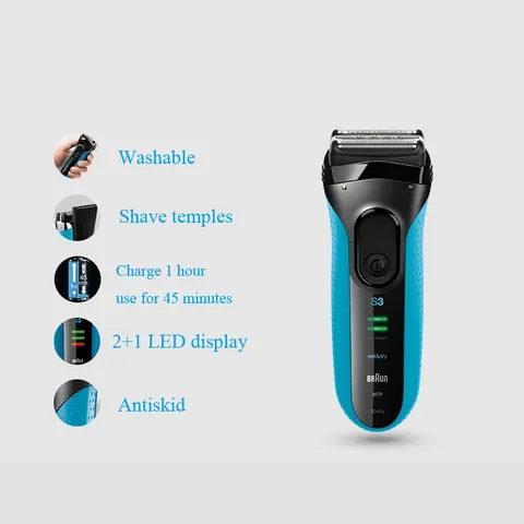 Máy cạo râu Braun Series 3 3040s ProSkin Wet & Dry, Braun 3040s cạo khô và ướt, Made in Germany