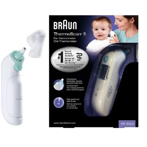 Nhiệt kế đo tai Braun IRT6020 | Máy đo thân nhiệt Braun ThermoScan 5 IRT6020 817594