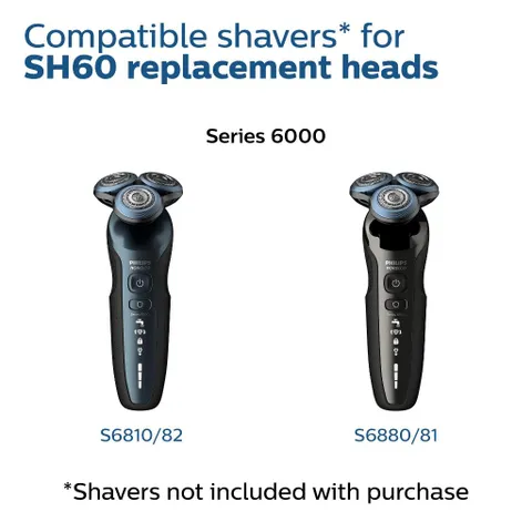 Đầu, Lưỡi Philips Norelco SH60/72 Thay Thế Cho Máy Cạo Râu  Philips Series 6000, Chính Hãng.