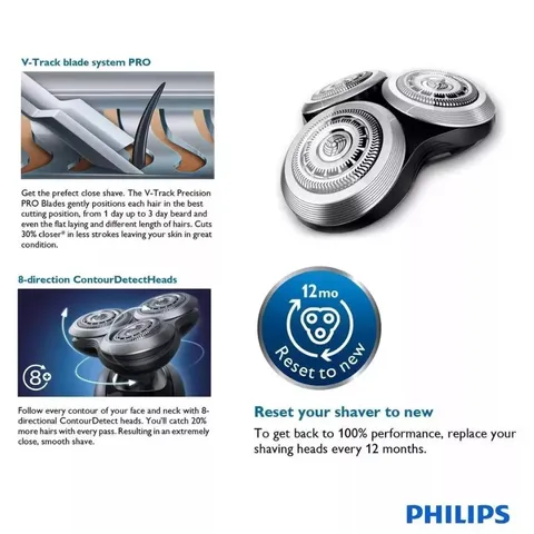 Bộ Đầu Lưỡi, Philips Norelco RQ12PRO Thay Thế Cho Máy Cạo Râu Philips Series 8000, Chính Hãng