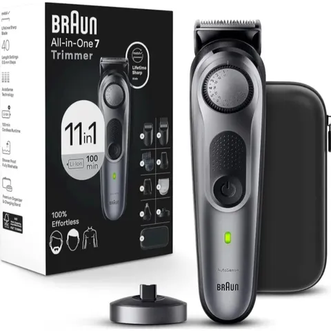 Tông đơ cắt tóc đa năng Braun All-in-One11-in-1, 12-in-1, 40 cài đặt độ dài, Chính Hãng