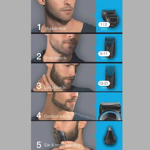 Tông Đơ Cắt Tóc, Cạo Râu Braun 6 in 1, Tỉa Lông Mũi, Đa Năng | Chính Hãng