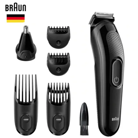 Tông Đơ Cắt Tóc, Cạo Râu Braun 6 in 1, Tỉa Lông Mũi, Đa Năng | Chính Hãng