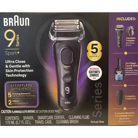 Máy Cạo Râu Cao Cấp BRAUN Series 9 Sport + Trạm Sạc Rửa, Hộp Sạc Dự Phòng, Chính Hãng
