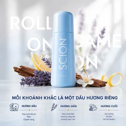 Lăn Khử Mùi Scion Brightening 75ml – Khử Mùi, Làm Sáng Da Dưới Cánh Tay, Hương Nhài & Hoa Sen, Sản Phẩm Thái Lan Chính Hãng