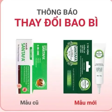 Kem Giảm Mụn Mủ, Mụn Bọc, Mụn Đỏ Và Mụn Trứng Cá Acnevir Santafa - Tuýp 10gr