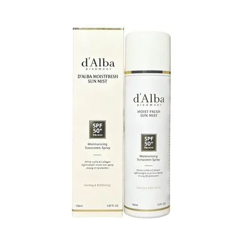 Xịt Chống Nắng d'Alba Moist Fresh Sun Mist SPF50+ PA++++ 150ml – Dạng Sương Mịn, Cấp Ẩm, Dùng Cho Mặt Và Body
