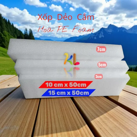 Xốp Dẻo Cắm Hoa PE Foam Khổ 15x50cm dày 3/5/7cm