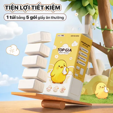 [ Tiết Kiệm Tối Đa ] Thùng 10 Bịch Khăn Giấy Pio TopGia 200 Lần Rút - Mềm Mịn Giấy dai tự nhiên - thấm hút tốt