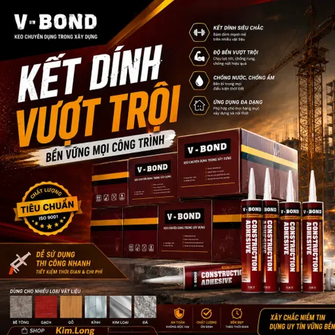 sỉ thùng keo v-bond đa năng dán tấm PVC, nẹp nhựa, nano, phào chỉ, nhôm,Alu-Gạch-Gỗ-Inox-Gương 817793