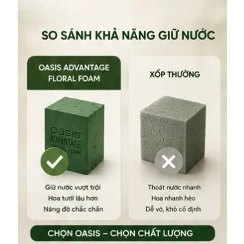 Xốp Cắm Hoa Oasis Loại 1 Thùng 20 Viên