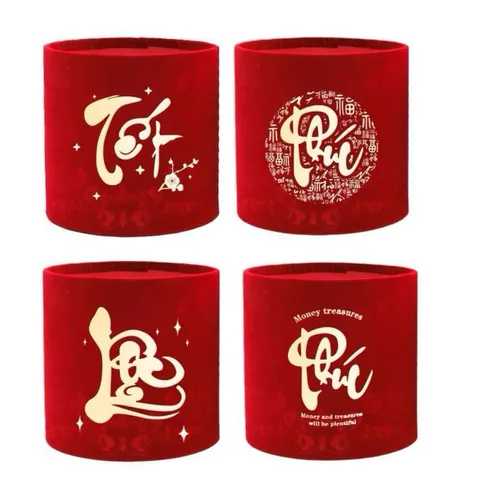 Trụ Nhung Cắm Hoa Tết, Đào Đông, Lúa Mạch