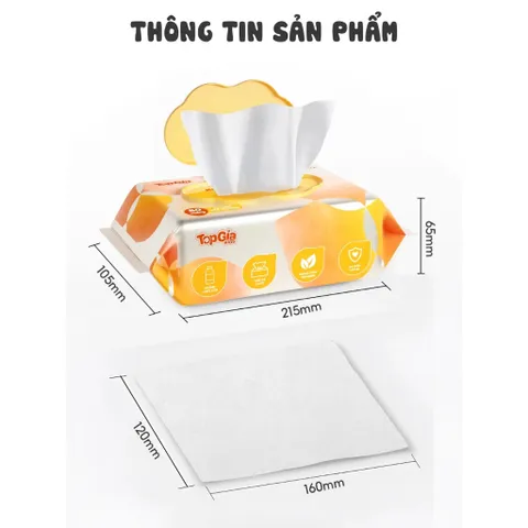 Khăn ướt TOPGIAKIDS chuẩn 3K không mùi, không cồn, không parabens - an toàn cho sức khỏe người dùng.