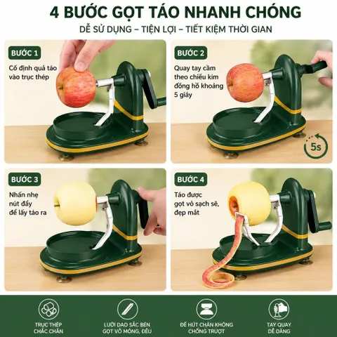 Máy gọt hoa quả trái cây đa năng - Giải pháp hoàn hảo để làm sạch vỏ trái cây!