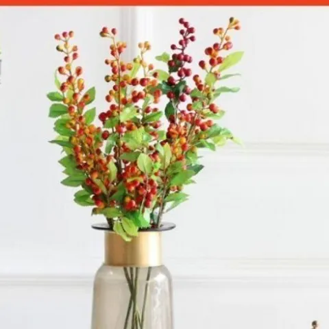 cành đào đông quả kèm lá non trang trí tết,decor trang trí nhà cửa 817828
