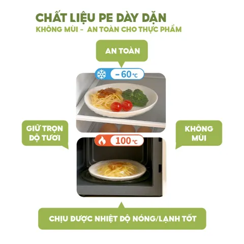 [Tặng Kèm Nam Châm] Hộp 100 Màng Bọc Thực Phẩm Treo Tường TopGia Cao Cấp