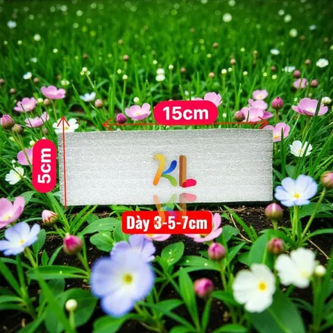sỉ 50 Miếng Xốp dẻo xốp foam 5cmx15cm dày 3-5-7cm  cốt xốp dùng cắm 1-5 bông Hoa sáp .hoa nhũ .hoa khô hoa lụa 817838
