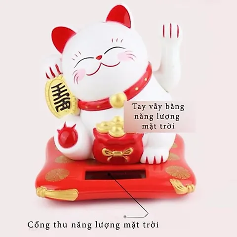 mèo thần tài vẫy tay năng lượng mặt trời, mang lại may mắm tài lộc 817843