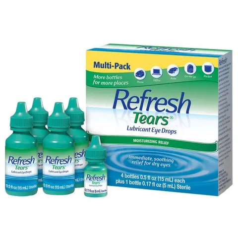 loai nhỏ mắt Refresh Tears hỗ trợ làm dịu kip thời cảm giác nóng rát, khó chịu (15ml) của Mỹ