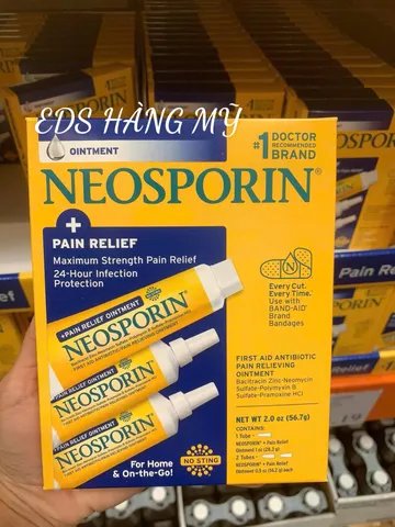 Kem mỡ Neosporin set 3 tuýt hỗ trợ viêm, vết bỏng,nhap my