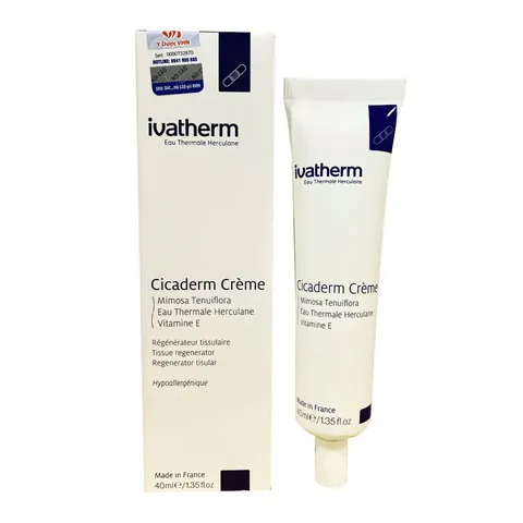 Kem Tái Tạo Da và Ngăn Ngừa Sẹo Ivatherm Cicaderm Cream 40ml 817960