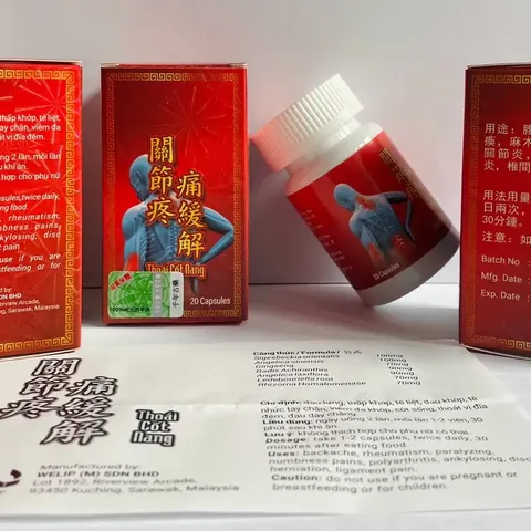 (Công Ty NK) Viên Uống Thoái Cốt Nang Đỏ - Glucosamine Giảm Đau Khớp và Viêm Đa Khớp, Hỗ Trợ Sức Khỏe Xương Khớp 20 Viên