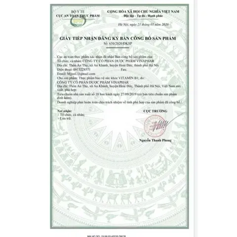 (Công Ty NK) Vitamin B1 100 viên giá rẻ
