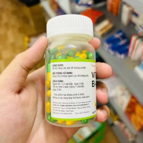 (Cty NK) Viên uống B-Complex C Vitamin tổng hợp Nhóm B - B1, B6, B12, 100 viên - Tăng cường sức đề kháng và giảm mệt mỏi