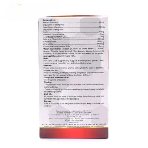 (Công Ty NK) Viên uống bổ máu Fevitt Nano - Hỗ trợ bổ sung Sắt hữu cơ, Acid Folic cho người thiếu máu, da xanh xao - 100 viên viên uống sức khỏe