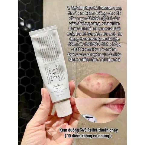 Kem dưỡng mụn gom cồi mụn Tazoretin xanh lá và phục hồi sau mụn 345 