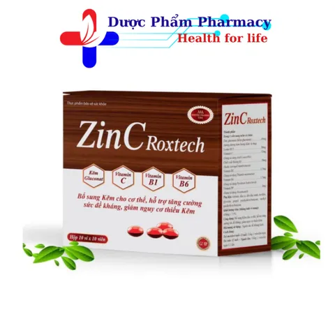 (Công Ty NK) Viên Kẽm ZinC Roxtech 100 Viên - Bổ Sung Vitamin C, B Tăng Cường Sức Đề Kháng, Hỗ Trợ Hệ Miễn Dịch, Dinh Dưỡng Cơ Thể Khỏe Mạnh