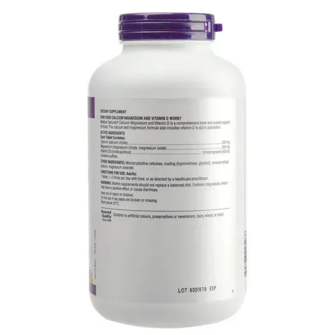 Viên uống Webber Naturals Calcium Magnesium & Vitamin D |250 viên| Hỗ trợ cơ bắp - Bảo vệ/nuôi dưỡng hệ xương & Phòng ngừa loãng xương 818127