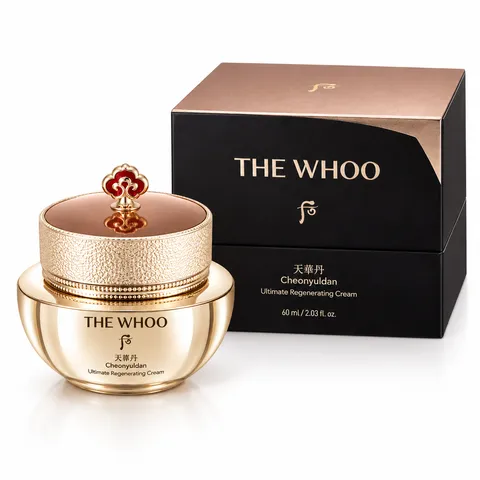 Kem Dưỡng Tái Sinh Da Whoo Cheonyuldan 60ml - Kem Dưỡng Ẩm Ngừa Lão Hóa, Trắng Sáng Đen Màu, Cung Cấp Độ Ẩm Tối Ưu