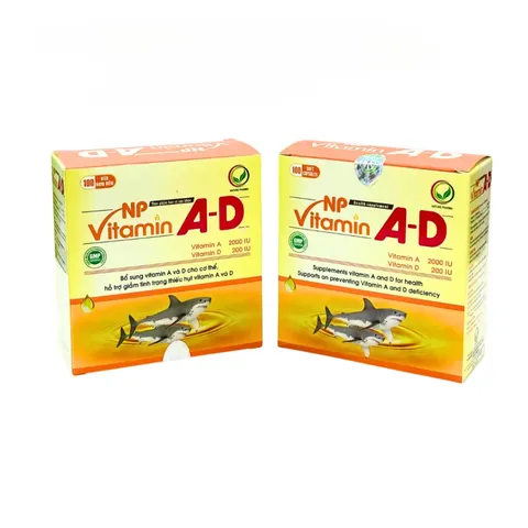 (NK công ty) Viên Uống Vitamin AD NP Hộp 100 Viên – Bổ Sung Vitamin A, D, Hỗ Trợ Giảm Mỏi Mắt, Khô Mắt, Da Khô
