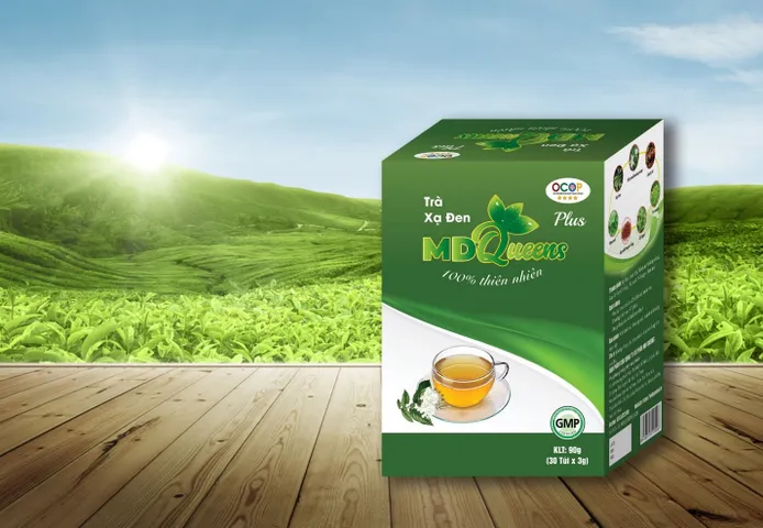 Combo 3 hộp Trà xạ đen MD Queens hộp 30 túi lọc (pha ra 15 lít trà)_Hàng sẵn giao ngay