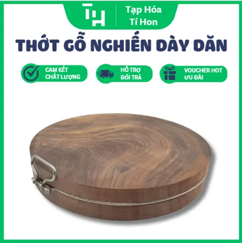 thớt gỗ nghiến dày dặn nguyên khối độ dày 9 - 10cm (TH695)