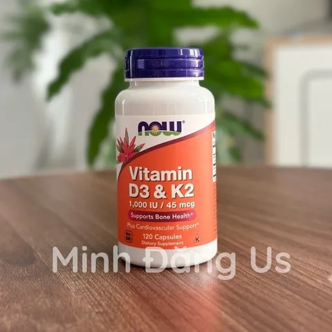 Vitamin D3 K2 1000IU/45mcg (120 Viên),Hỗ trợ tăng cường miễn dịch,Hỗ trợ sức khỏe xương khớp 818302